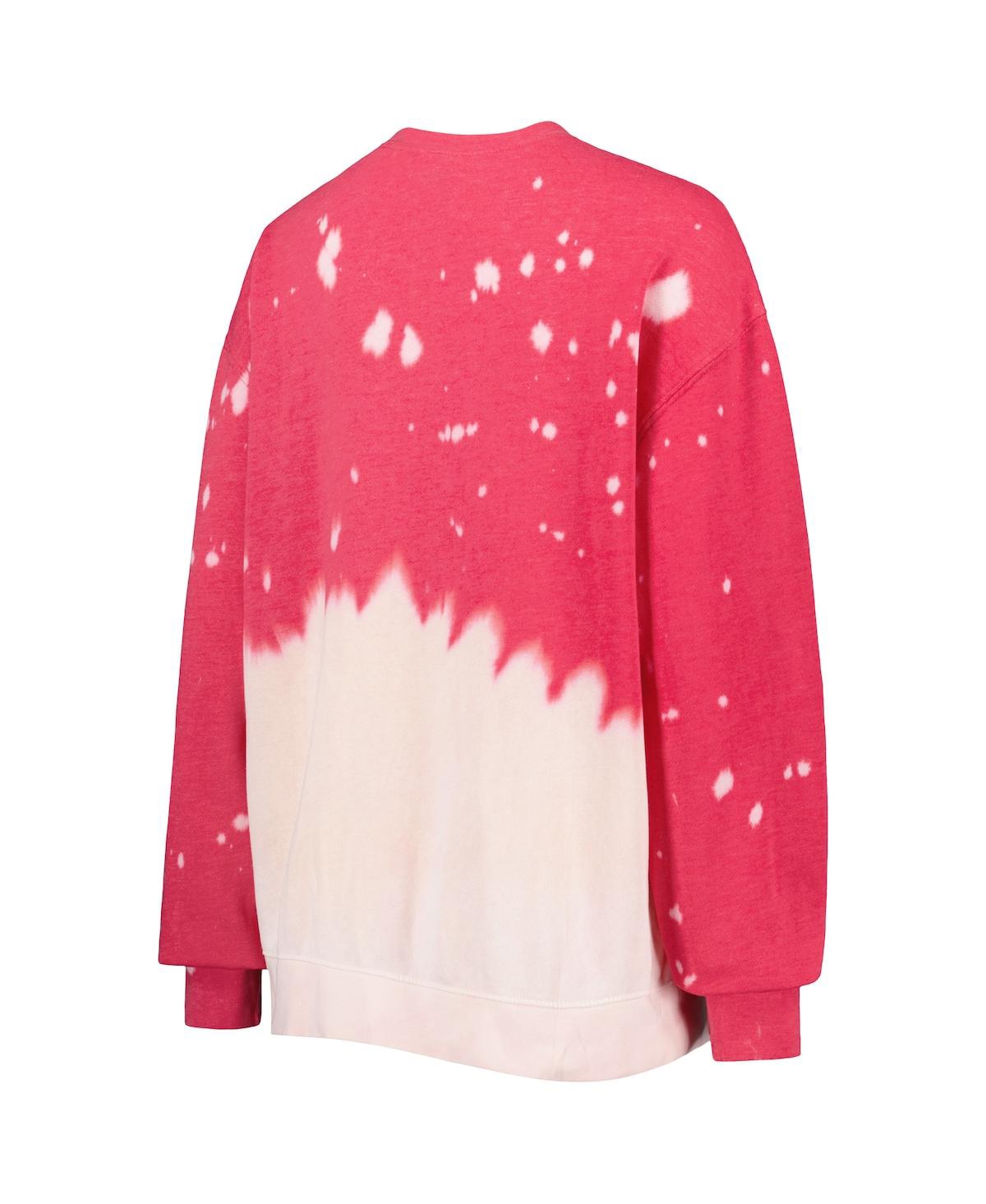 GAMEDAY COUTURE WOMEN'S GAMEDAY COUTURE CARDINAL DISTRESSED IOWA STATE CYCLONES TWICE AS NICE FADED DIP-DYE PULLOVER 