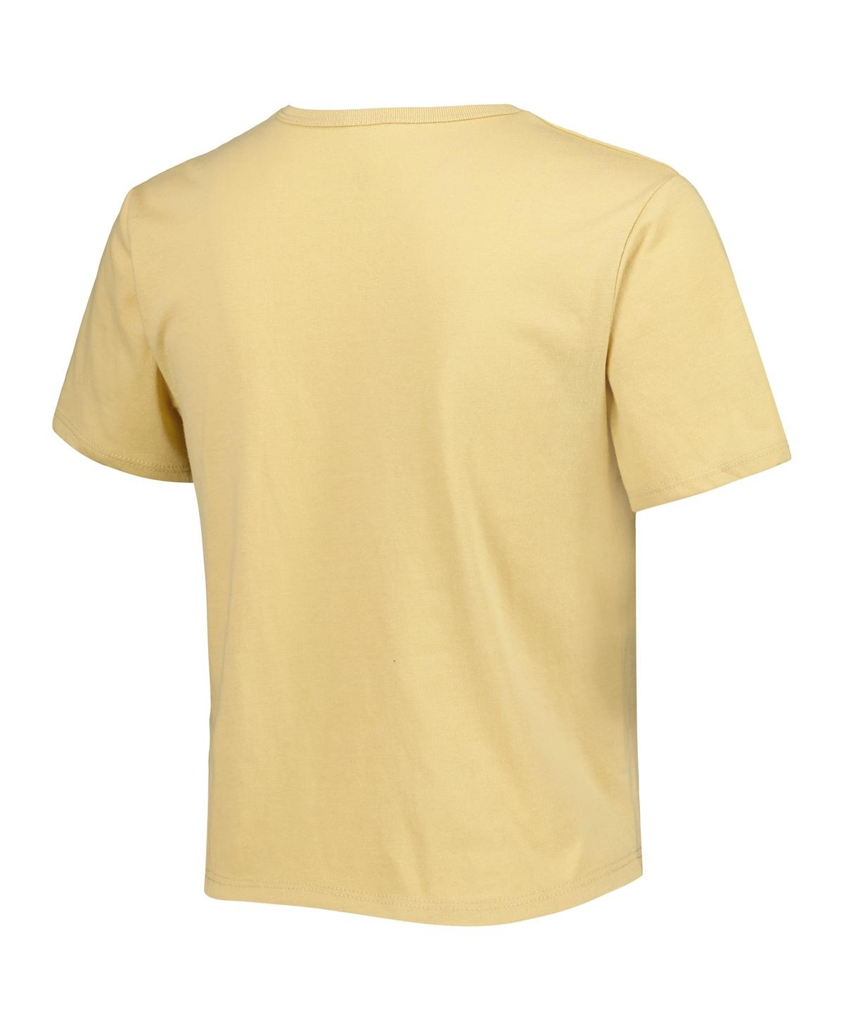 Shop Zoozatz Women's  Yellow Oklahoma Sooners Core Fashion Cropped T-shirt