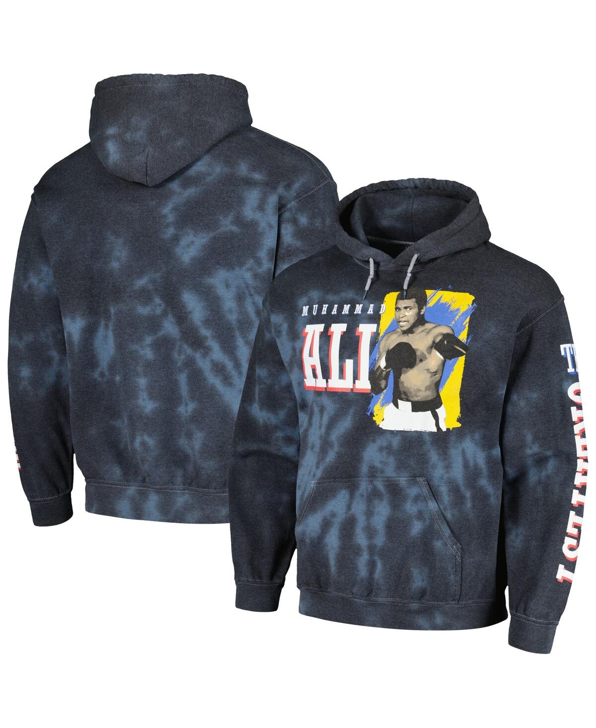 Philcos Men's Muhammad Ali Blue Distressed Greatest Fighter Washed Pullover Hoodie