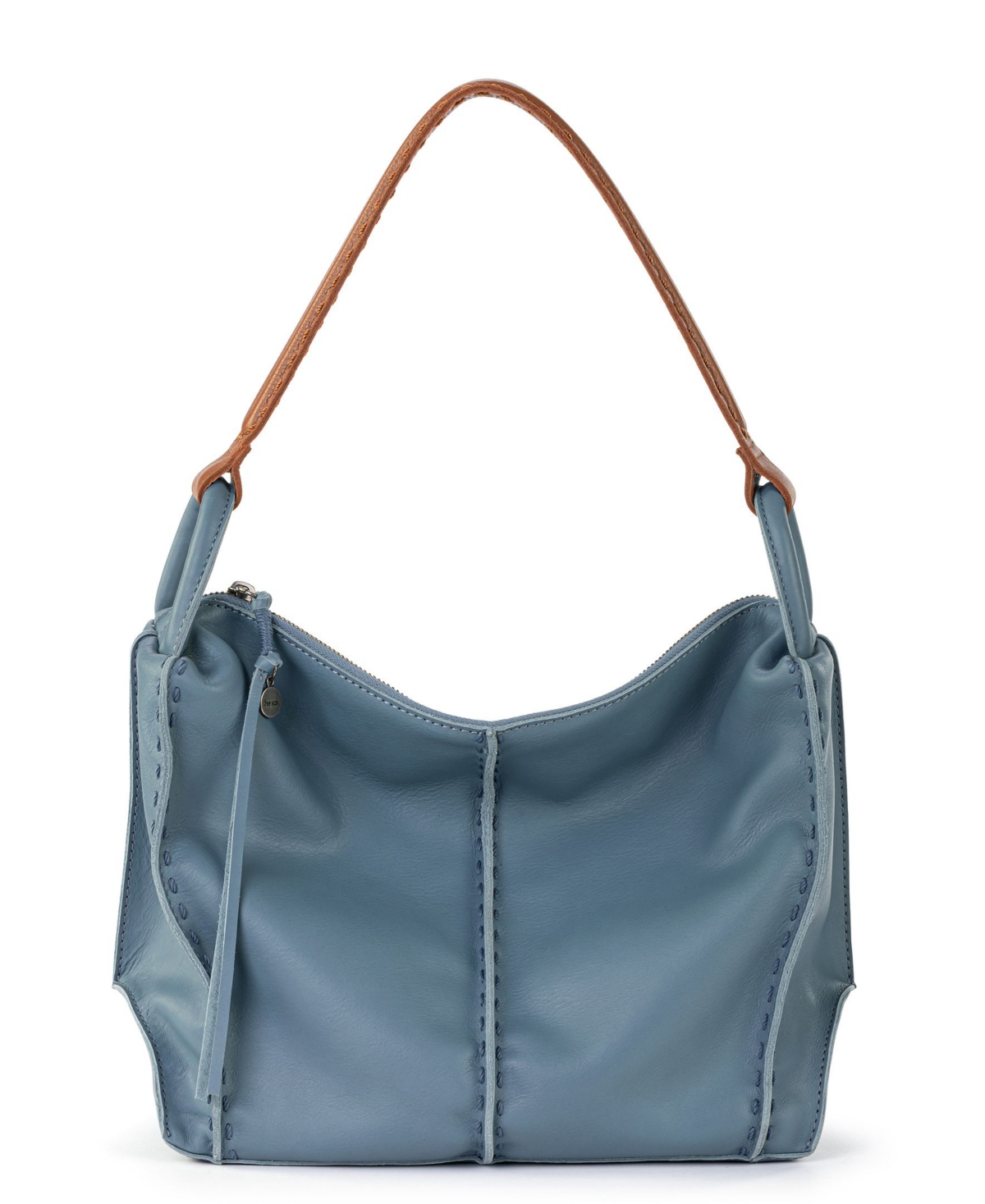 Los Feliz Leather Medium Hobo Bag - Maritime