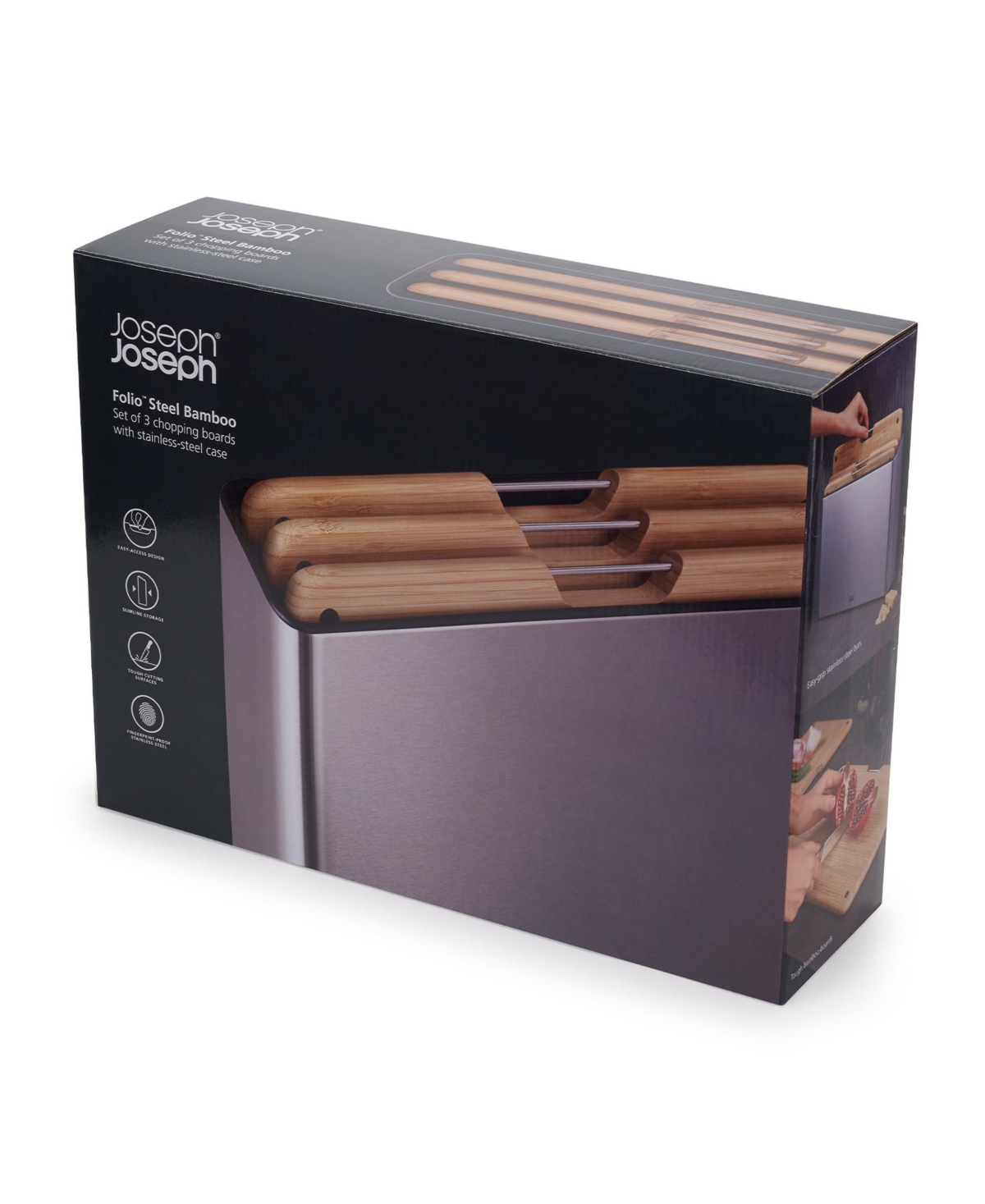 Joseph Joseph Folio Icon Plus 8-piece Knife Chopping Board Set In Gray