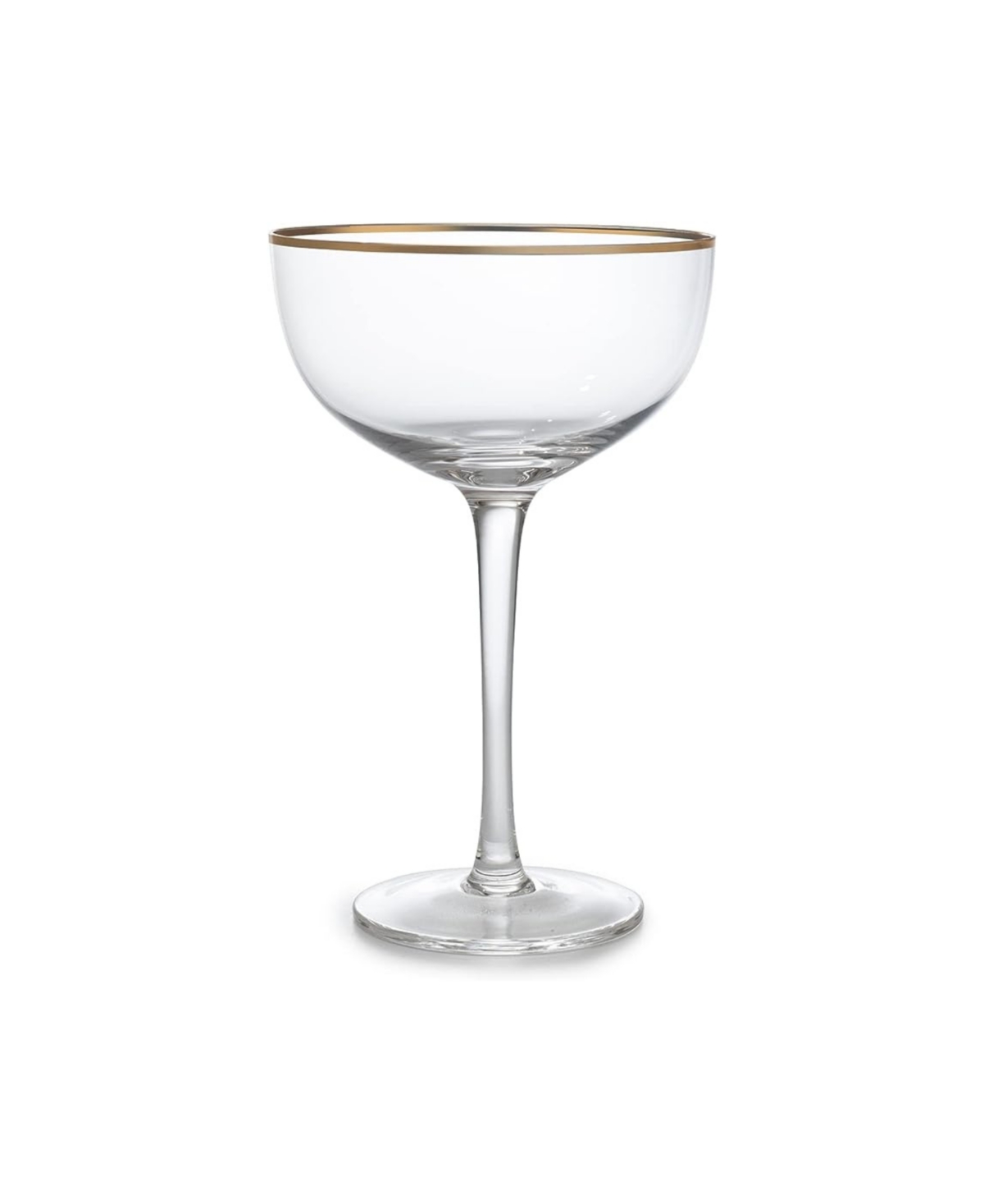 Shop The Wine Savant Gold Rim Coupe Glasses, Set Of 4 In Clear