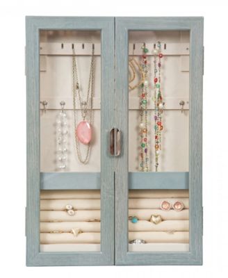 Leia Hanging Jewelry Cabinet in Finish
