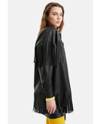 Women's Fringe Faux Suede Jacket