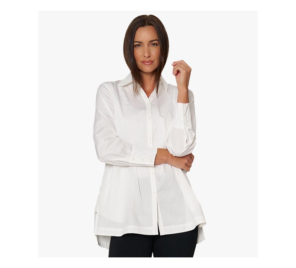 Women's Wish List Shirt In Cotton Poplin - Soft white