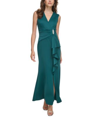 Jessica Howard Women's Cascading Ruffle Gown - Macy's