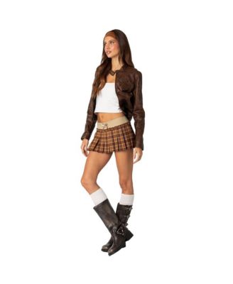Women's Alexi Pleated Plaid Mini Skort
