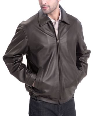 Men's Men Derrick Leather Bomber Jacket