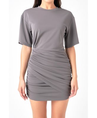 Grey Lab Women s Asymmetric Ruched Mini Dress Macy s