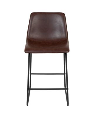 MERRICK LANE 24 Inch Faux Counter Height Bucket Seat Stools Set Of 2   26040280 Fpx.tif