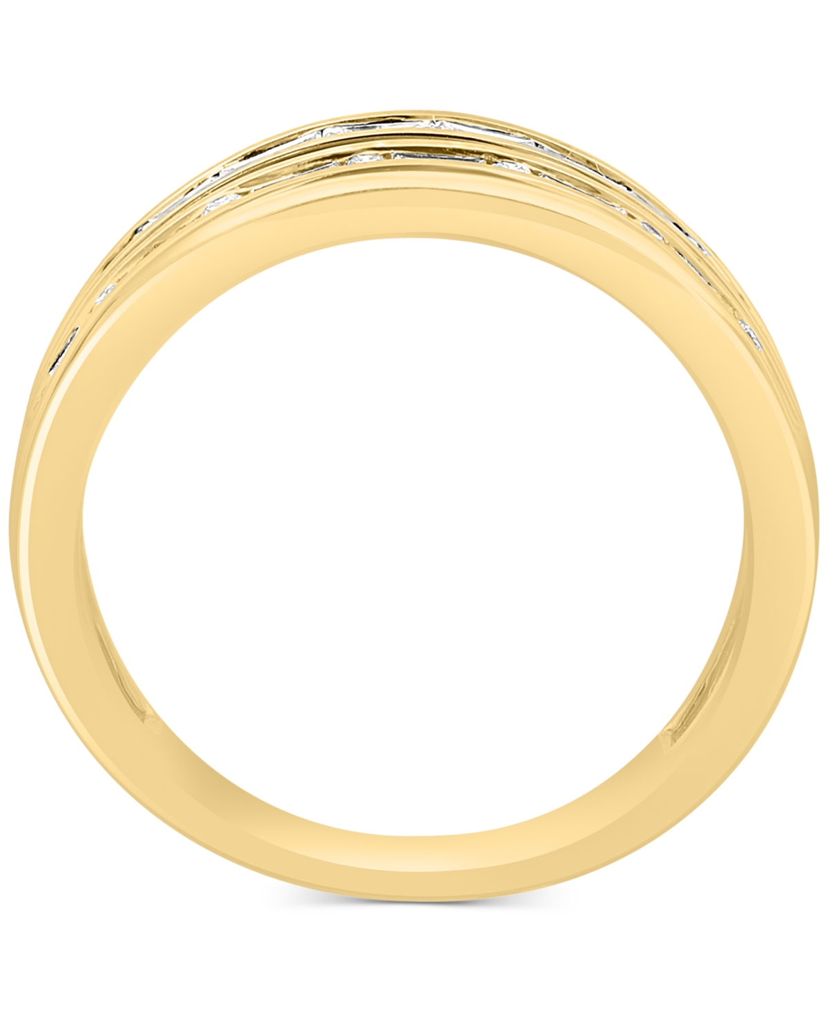 Effy Diamond Double Row Baguette Band (3/8 ct. t.w.) in 14k Gold - 14K Gold