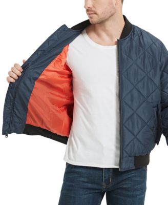 Men's Diamond Quilted Bomber Jacket