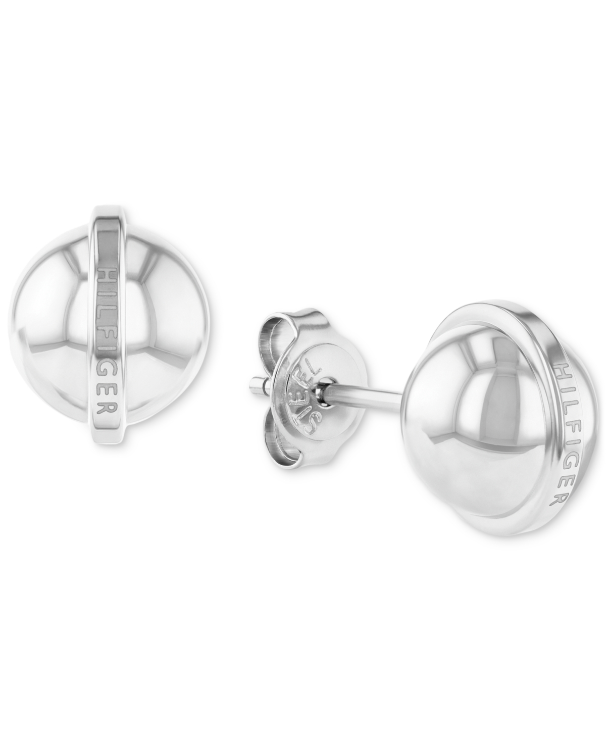 Tommy Hilfiger Orb Stud Earrings In Silver