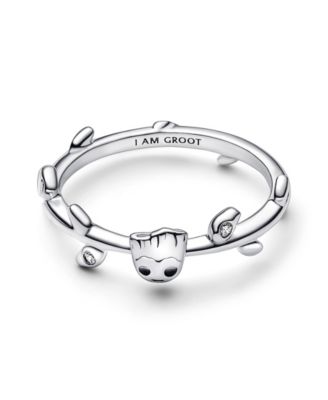 Sterling Silver Marvel Guardians of the Galaxy Groot Leaf Ring
