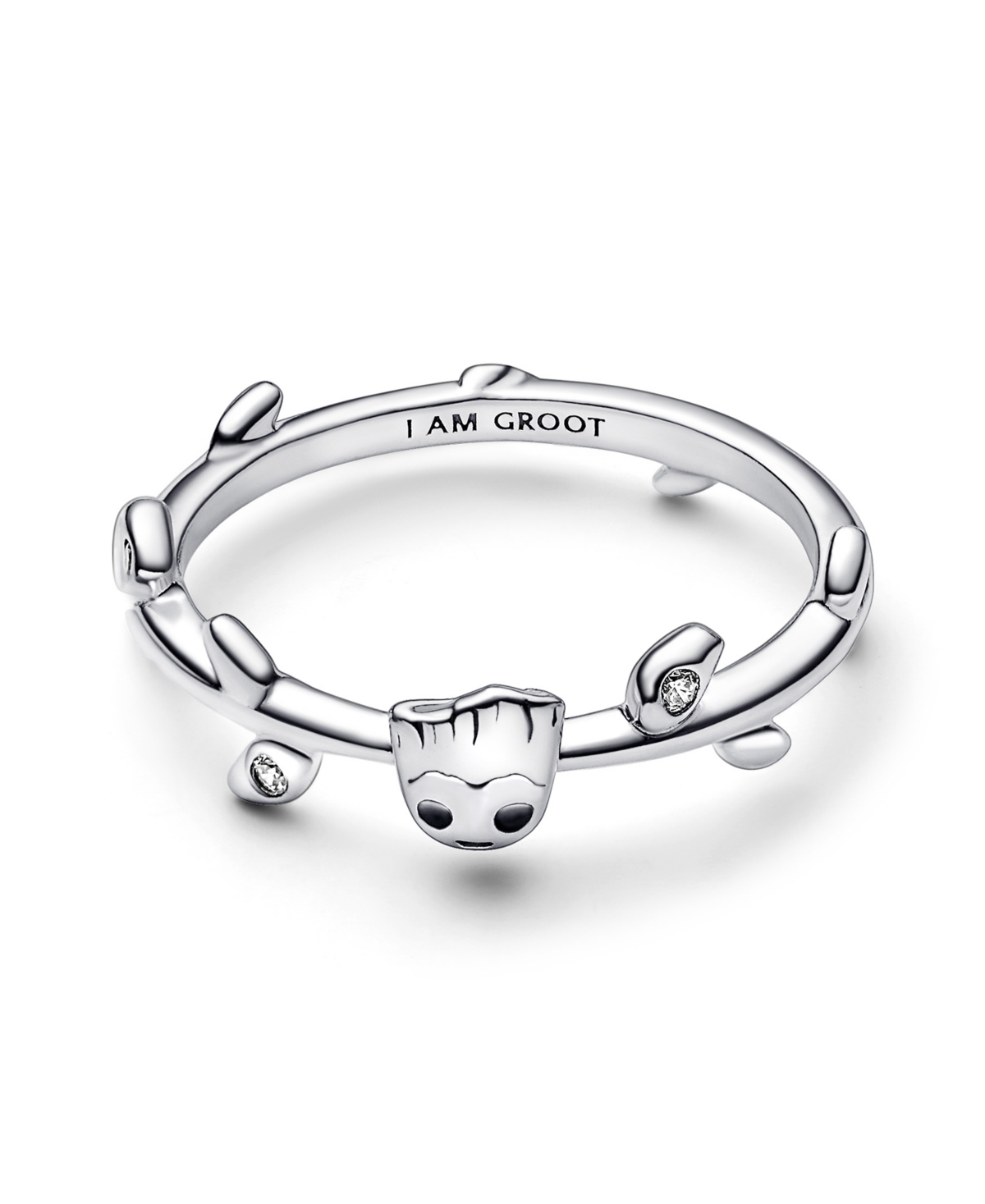 Pandora Sterling Silver Marvel Guardians Of The Galaxy Groot Leaf Ring In Silver