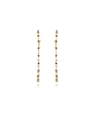 Simple Spark Crystal 18K Gold Plated Hoops