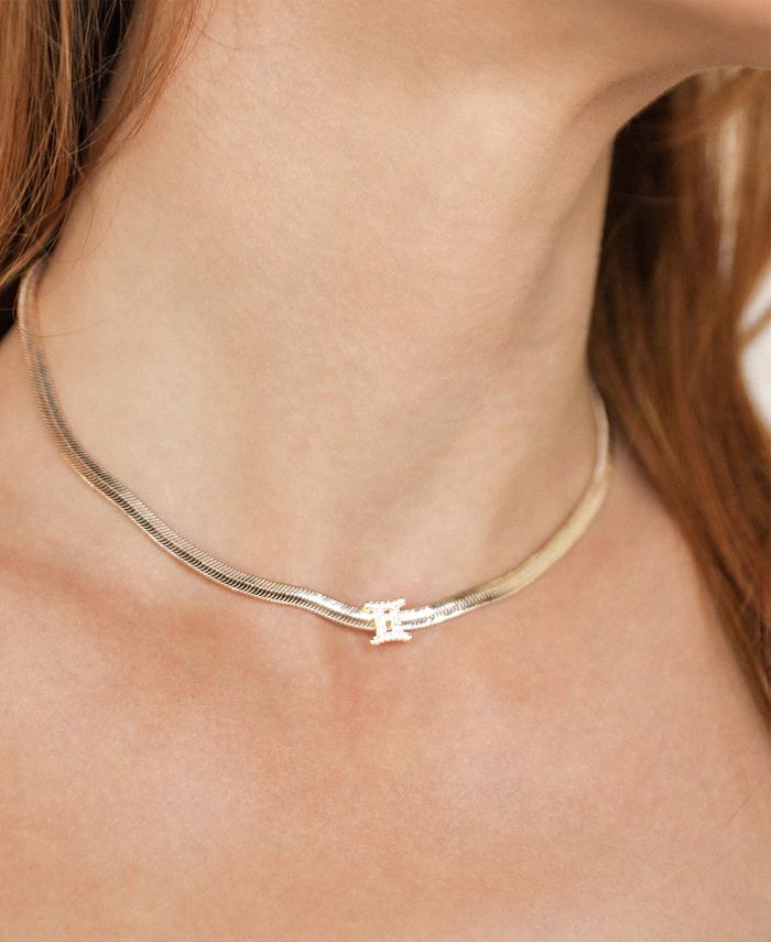 ETTIKA Zodiac Herringbone 18K Gold Plated Necklace Macy's