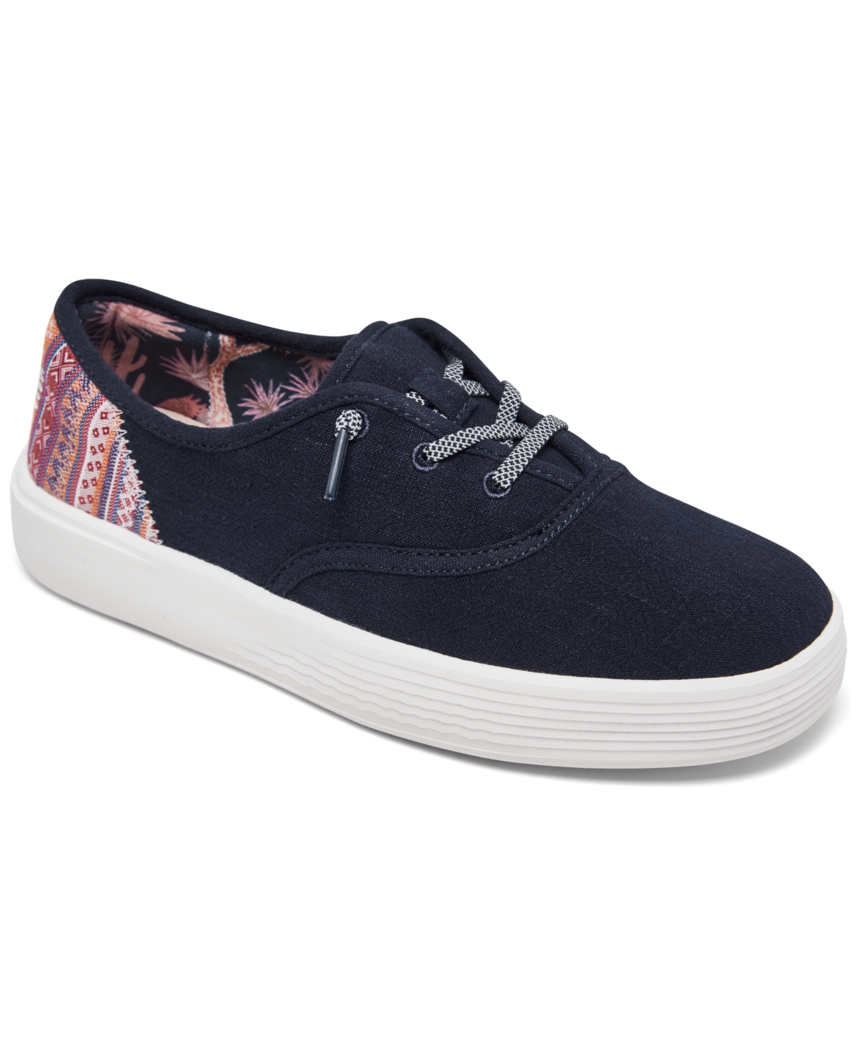 Hey Dude Women's Conway Craft Linen Casual Sneakers From Finish Line In Navy,multi