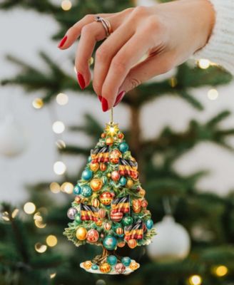 Traveling Santa Wooden Ornaments Set of 3 by G.DeBrekht