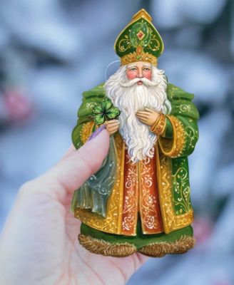 Traveling Santa Wooden Ornaments Set of 3 by G.DeBrekht