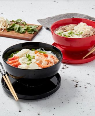 Asian Ceramic 8 Piece Ramen Bowl Set
