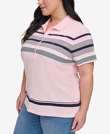 Tommy Hilfiger - Plus Size Striped Polo Top