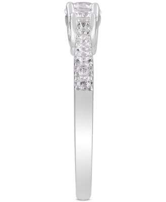 Diamond Three Stone Engagement Ring (1/2 ct. t.w.) in 14k White Gold