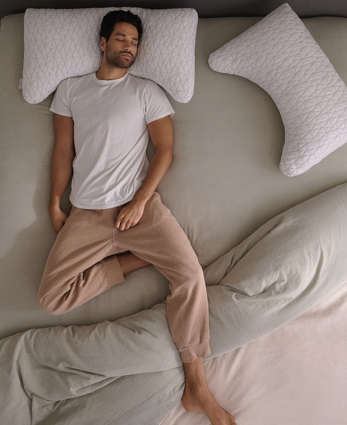 Shop Coop Sleep Goods The Original Crescent Adjustable Memory Foam Pillow, King In White