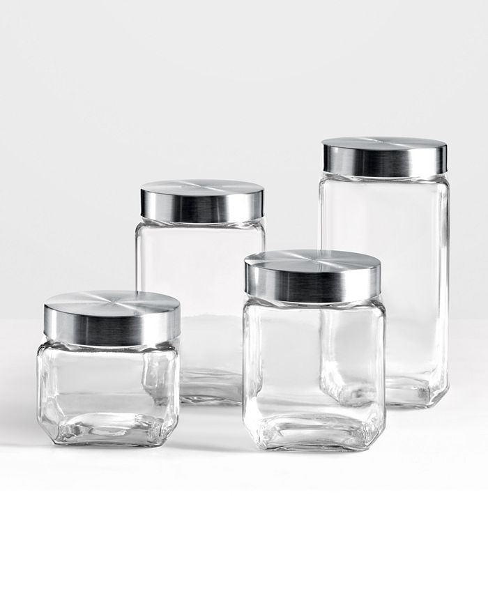 Set of 8, 24 oz Glass Pasta Jars with 63TW Lug Lids