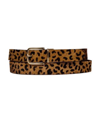 Vintage Lucky Brand Tan Embossed Leopard Print Leather Belt SKINNY LEOPARD BELT | Lucky Brand main image 3