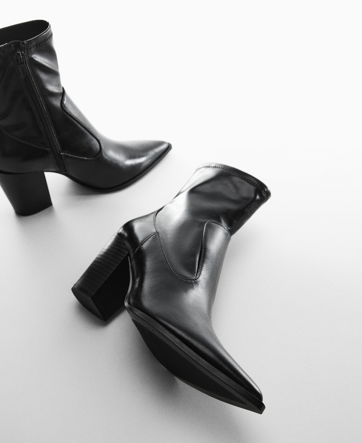 Mango Women's Pointy Elasticated Ankle Boots