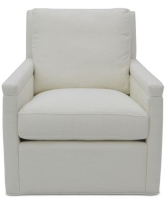 CLOSEOUT! Henwick 29" Fabric Swivel Chair, Created for Macy's