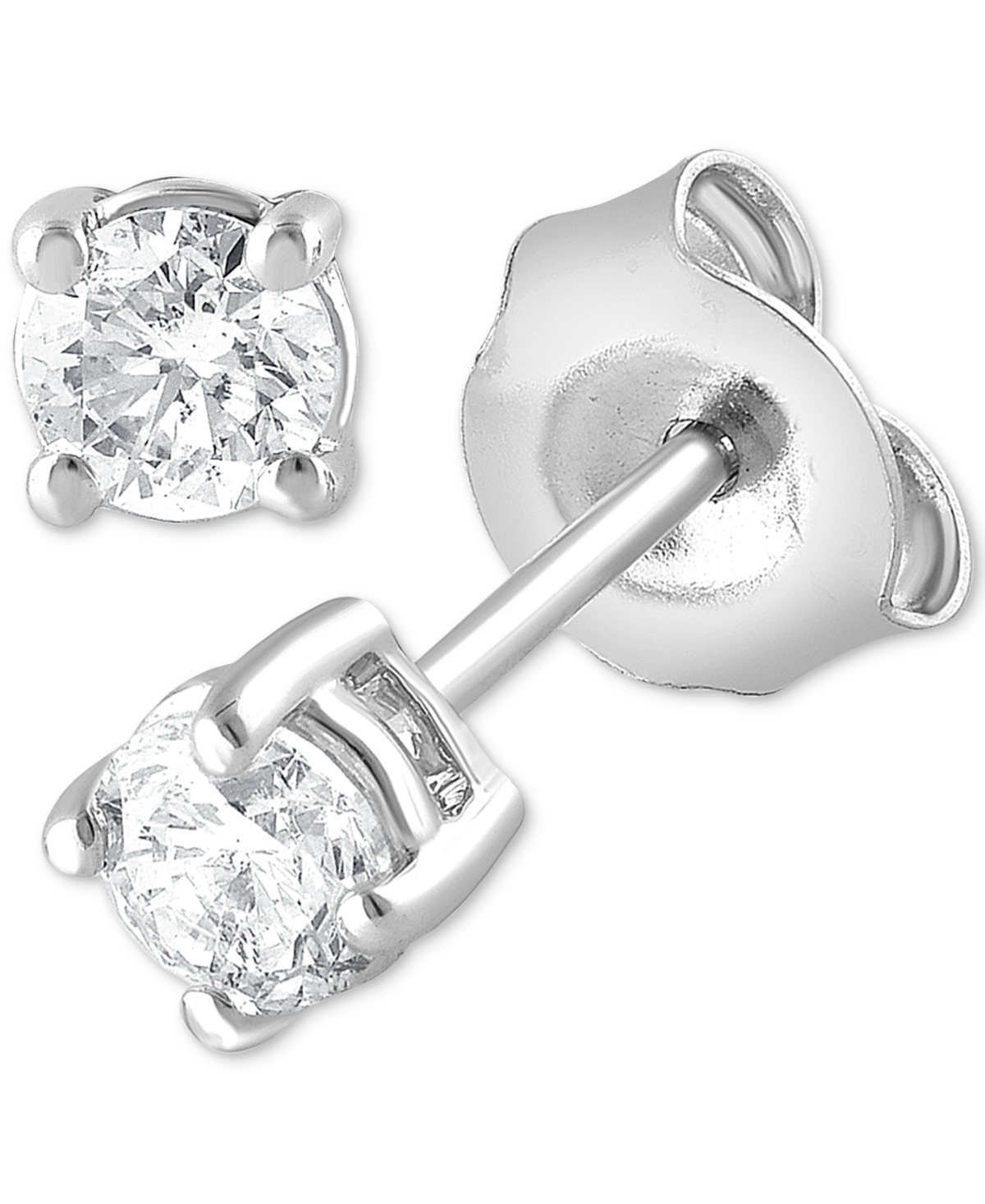 Lab Grown Diamond Stud Earrings (1/3 ct. t.w.) in Sterling Silver - Sterling Silver