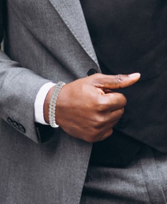 Men's Diamond Curb Link Bracelet (1 ct. t.w.) in Sterling Silver