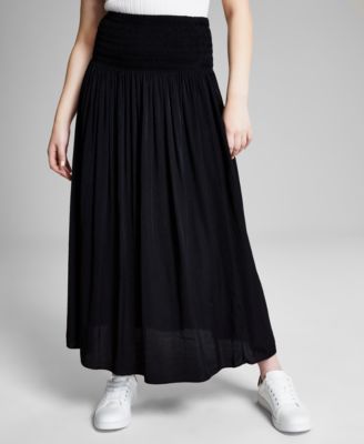 Women's Smocked Waist Maxi Skirt