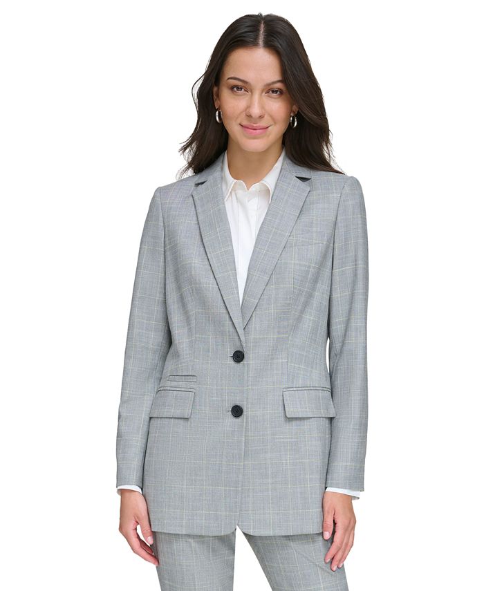 Women Maroon Notched Collar Blazer