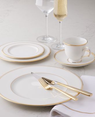 Schott Zwiesel Lenox Federal Gold Bridal Table Collection In Clear