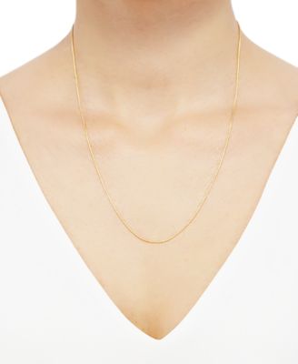 Wheat Link 20" Chain Necklace in 14k Gold