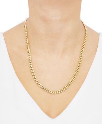 Miami Cuban Link 22" Chain Necklace (6mm) in 10k Gold