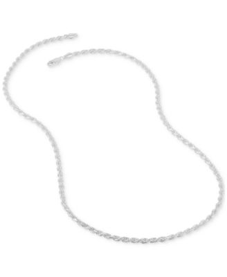Rope Link 22" Chain Necklace in Sterling Silver