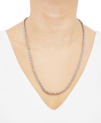 Rope Link 24" Chain Necklace in Sterling Silver