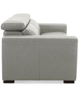 Nevio 82" 2-Pc. Leather Sectional with 2 Power Recliners and Headrests, Created For Macy's