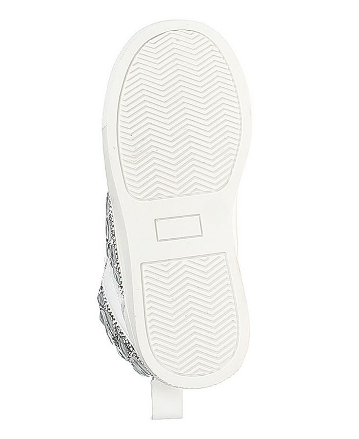 Vince Camuto Little Girls Lace Up High Top Court with Rhinestones for