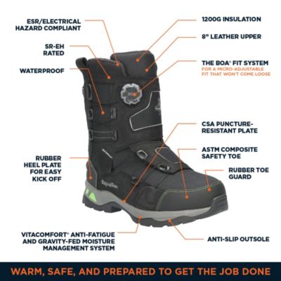 Men's Extreme Double Dial Pac Boot - Waterproof, Insulated, and Anti-Slip for Extreme Cold