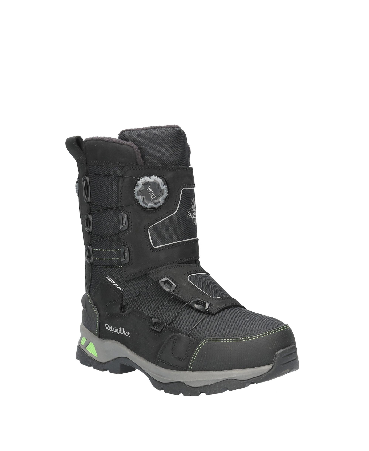 Men's Extreme Double Dial, Insulated Waterproof Pac Leather Work Boots - Black