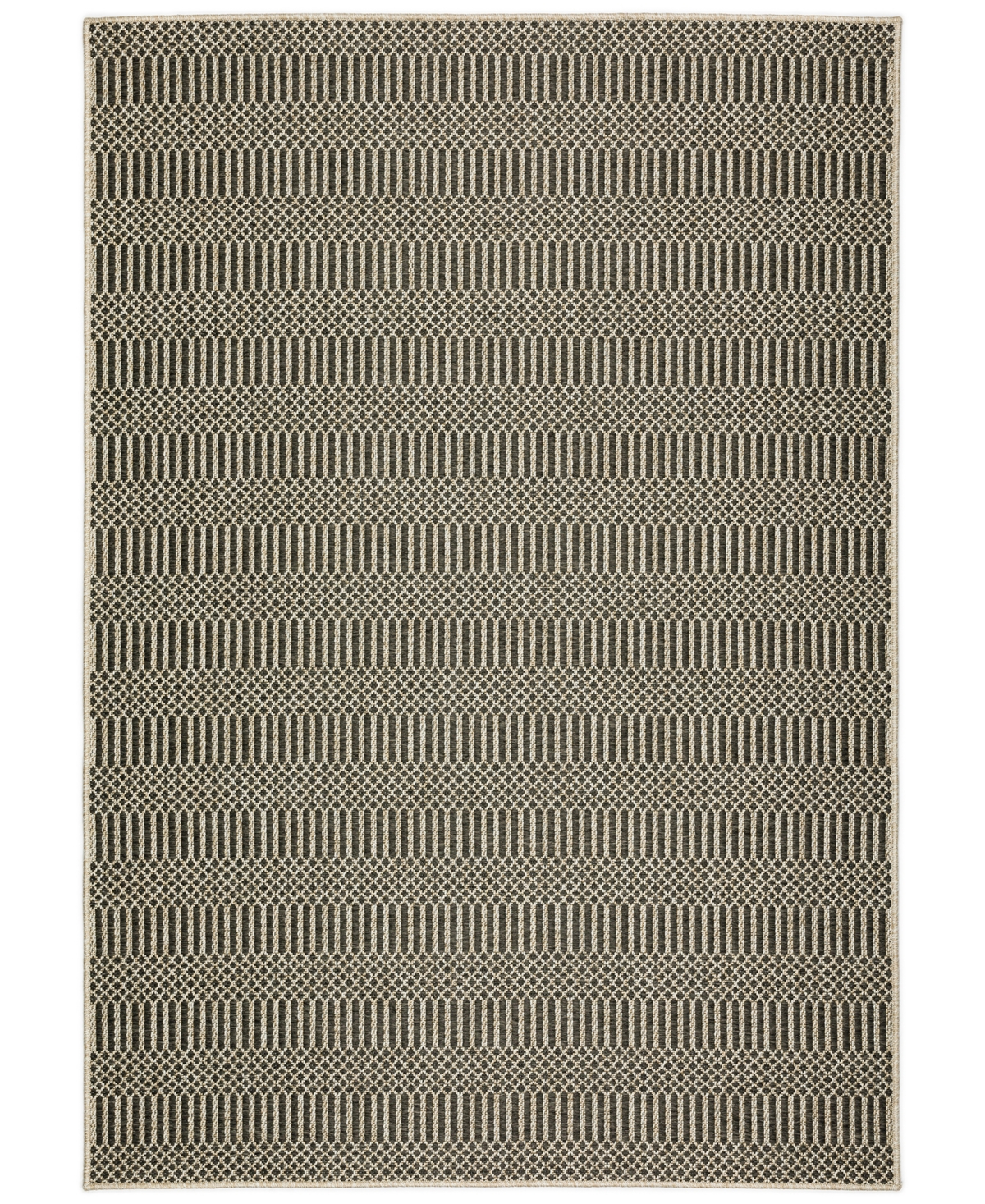 D Style Nusa Outdoor Nsa4 8' X 10' Area Rug In Charcoal