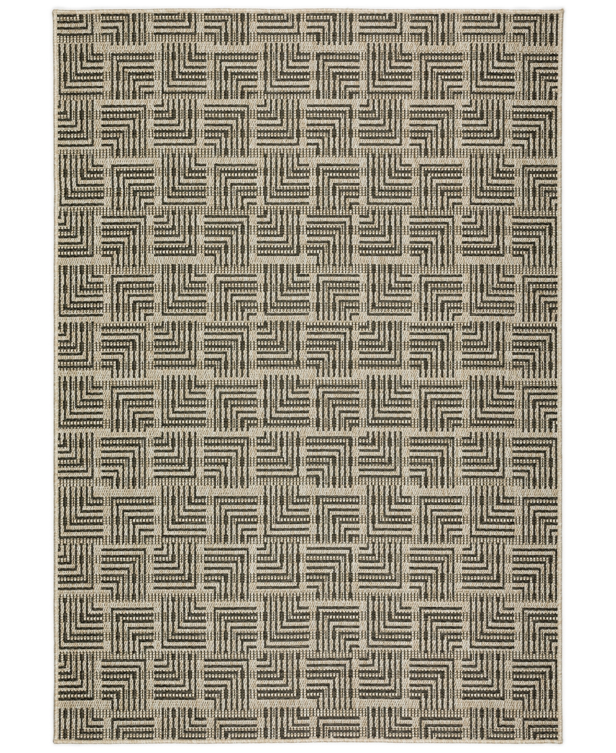 D Style Nusa Outdoor NSA10 8' x 10' Area Rug - Charcoal