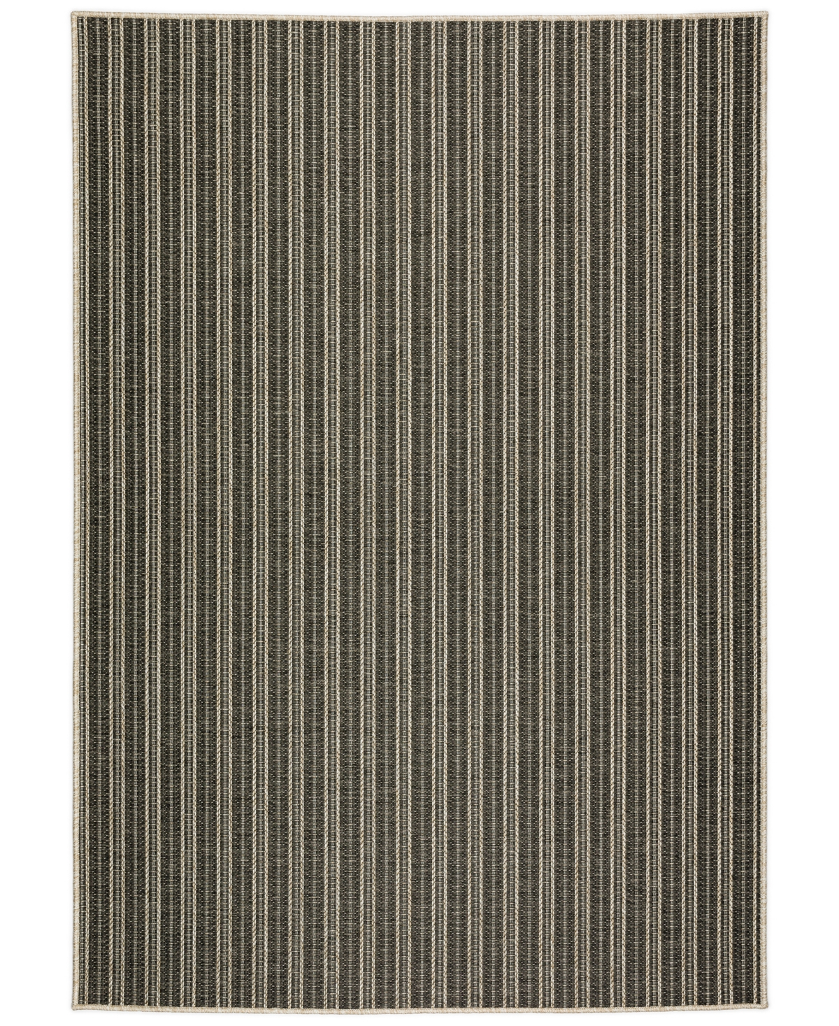 Shop D Style Nusa Outdoor Nsa2 3' X 5' Area Rug In Charcoal