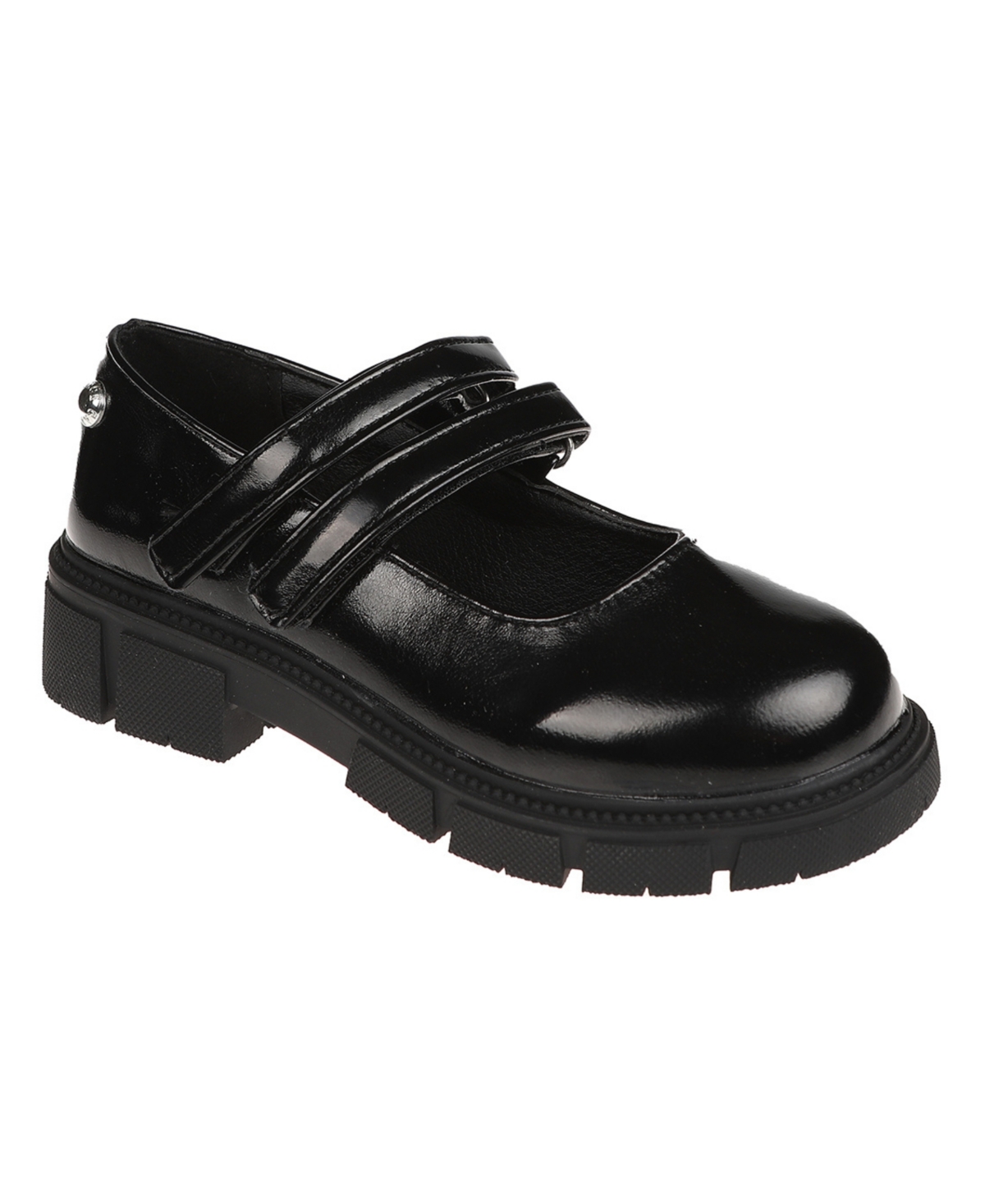 Shop Vince Camuto Big Girls Mary Jane Loafers Patent School Uniform Dress Shoes In Black