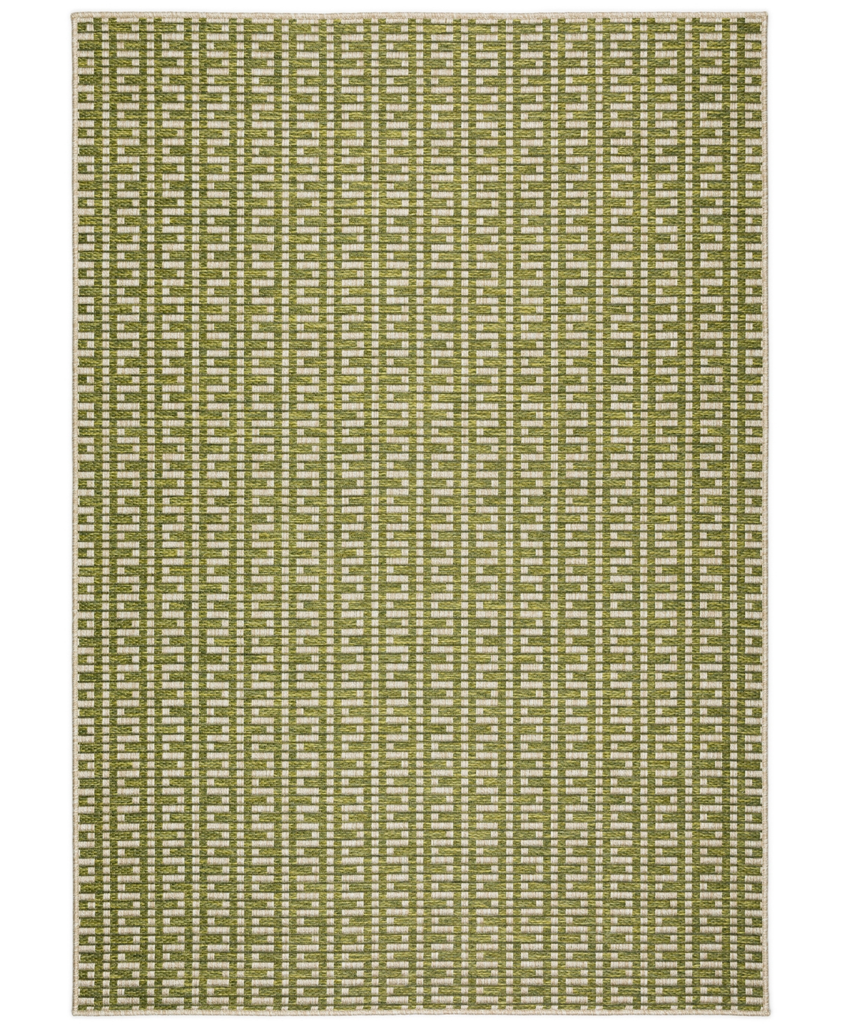 D Style Nusa Outdoor Nsa9 1'8" X 2'6" Area Rug In Lime